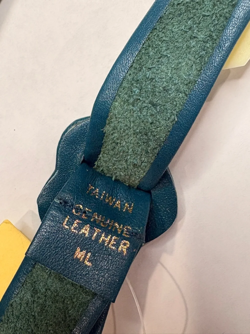 Authentic new 1984 Soft Leather Belt with Heart Buckle Suede Backing NWT